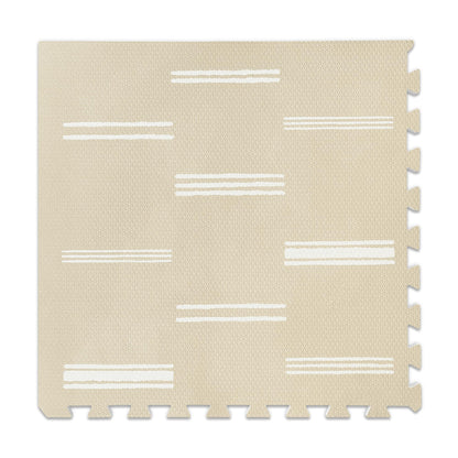 Lillefolk Baby Play Mat – 6x8ft Old White | Soft Non Toxic Premium Foam Mat for Tummy Time, Crawling & Playroom – Waterproof Mat for Babies & Toddlers (12 Tiles)