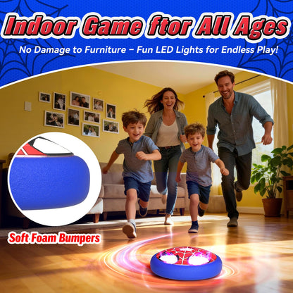 Light Up Hover Soccer Ball for Kids,Glowing Web Design & LED Eyes Air Floating Soccer Toys,Indoor Games with Soft Foam Bumper,Fun Sports Games for Boys Girls Age 3 4 5 6 7 8 9 10 11 12, Birthday Gifts