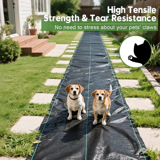 4FTx100FT Weed Barrier Fabric Heavy Duty, Gardening Landscape Fabric Cover Mat, Durable Weed Control Fabric for Garden Bed Cover, Landscaping, Commercial Driveway, Underlayment Use (4x100FT-3.2OZ)