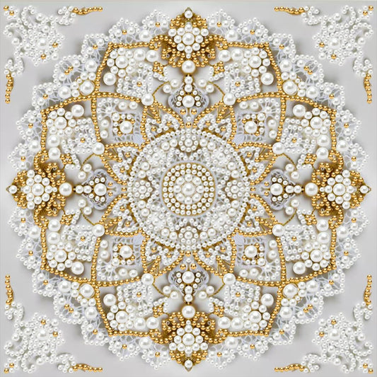 GEMFAMILY 5D Diamond Painting Kits for Adults,DIY Special Shaped Diamond Art Kit for Mandala,Pearl Diamond Dots Painting Crystal Rhinestone Gem Art for Home Wall Decor 11.8 X 11.8 Inch