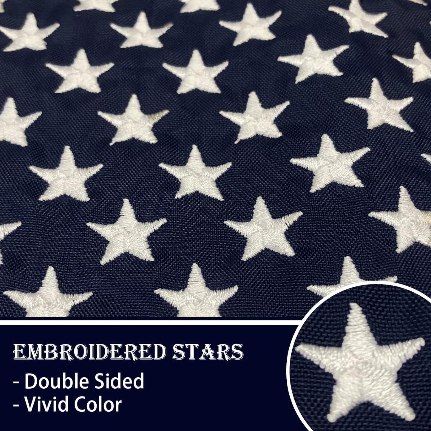Bradford Embroidered American Garden Flag with Stand Holder, 12x18 inch American USA Garden Flag for Outside Yard Heavy Duty