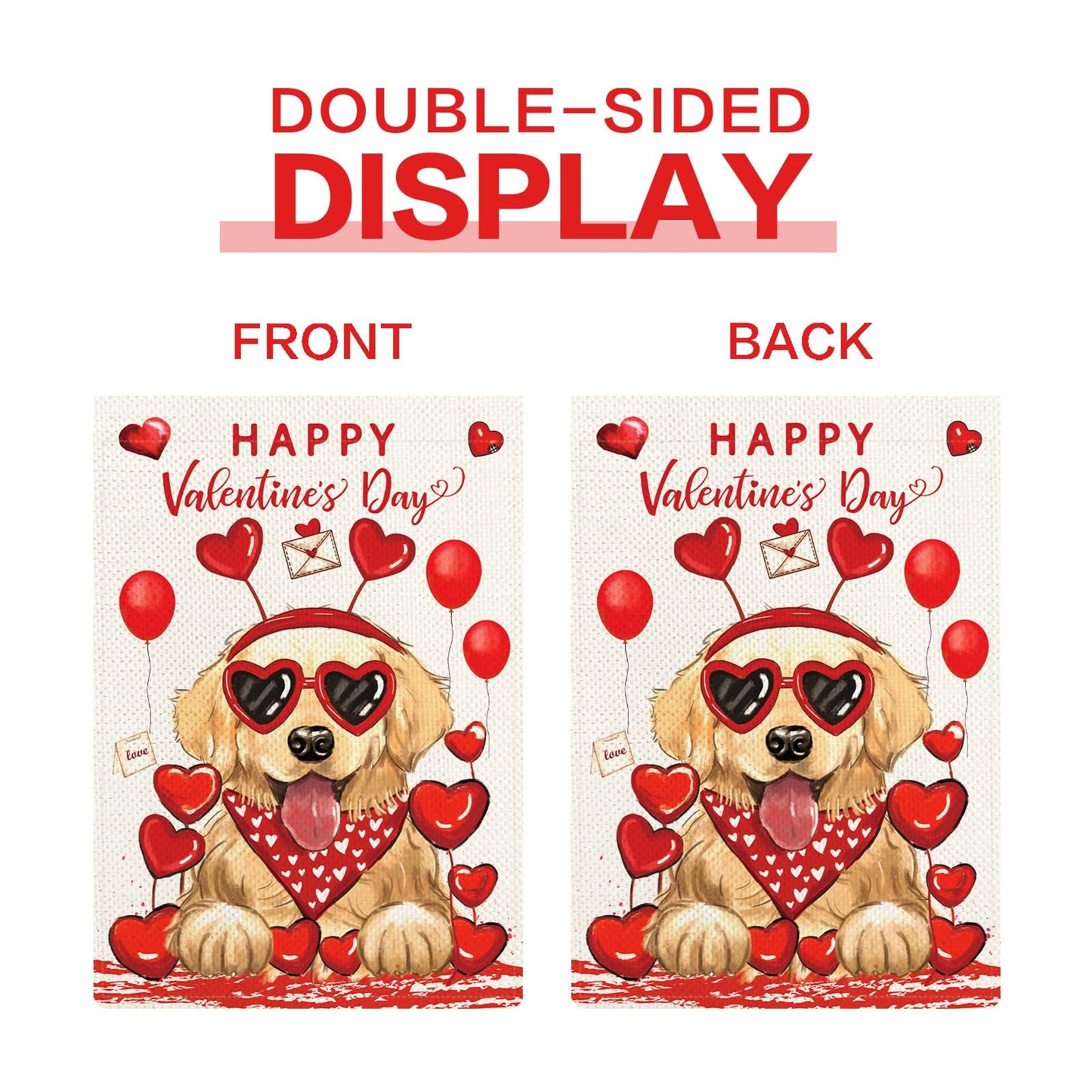 Golden Retriever Seasonal Garden Flags Set of 12, Welcome Seasonal Garden Flags 12x18 Double Sided, Dogs Yard Flags for All Holidays, Fall Winter Halloween Christmas Flag for Outdoor Farmhouse Decor