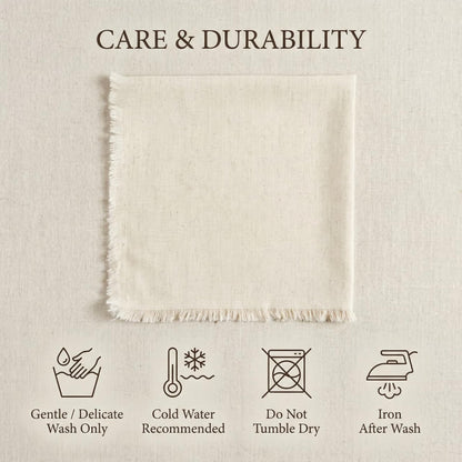 ACCENTHOME Natural Cotton Linen Napkin Set of 12 18x18 inch Dinner Napkins - Washable Soft Premium Hotel Quality Reusable Hemmed Edges Napkins Perfect Table Linens for Family Dinners, Weddings