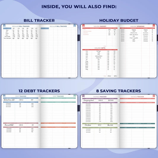 Clever Fox Bi Weekly Budget Planner – Undated Financial Organizer Book – Expense Tracker, Budgeting & Bill Notebook, A5 (Blue)