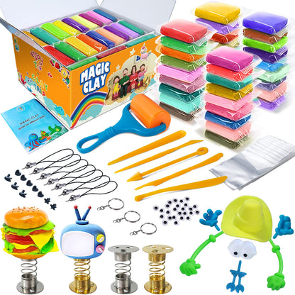 ESSENSON Modeling Clay Kit - 36 Colors Air Dry Magic Clay, DIY Molding with Sculpting Tools, Party Favors Kids Art Crafts Best Gift for Boys & Girls Age 3-12 Year Old