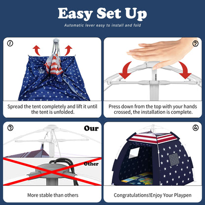 Outdoor Multi-Purpose Play House for Toddlers-Easy to Set up and Pop up Play Tent with Tunnel and Playhouse Kids Indoor Outdoor, Outdoor/Indoor Kid's Pop Up Play House, Gift for Toddlers(Star)