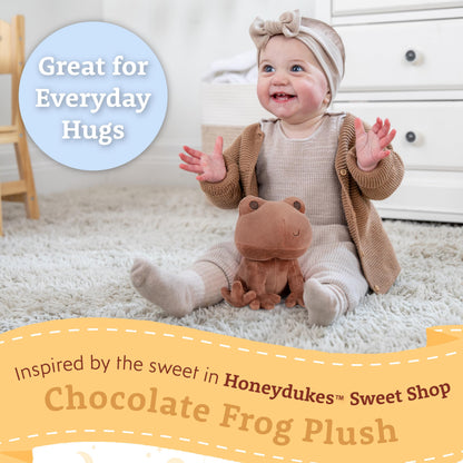 Kids Preferred Harry Potter Chocolate Frog Plush Stuffed Animal with Embroidered Details, Brown Minky Fabric, and Beans in Bottom, Hogwarts Collectible for Babies, Toddlers, and Kids, 6 Inches