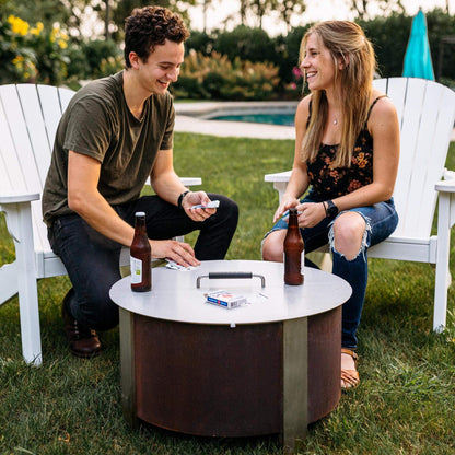 Breeo X Series Lid 24 (27.85 Inch) - Stainless Steel Firepit Lid - Keep Rain Debris and Elements Outside the Fire Pit - Durable Fire Pit Cover - Firepit Cover - USA Made - Bonfire Accessories