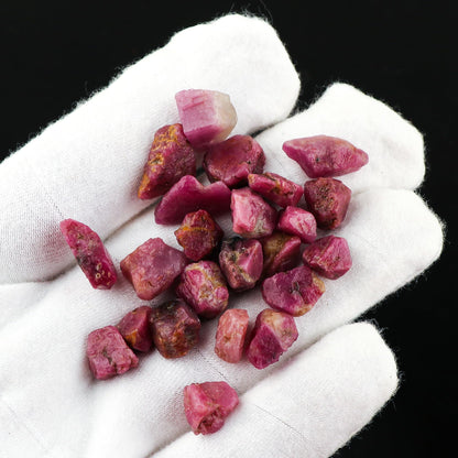 CRYSTALIS Wholesale 100 carats Natural Ruby, Loose Gemstone Bulk Rough Jewelry Making Supply, Chakra & Healing Raw Stones, Wire Wrapping, DIY, Gem Collection