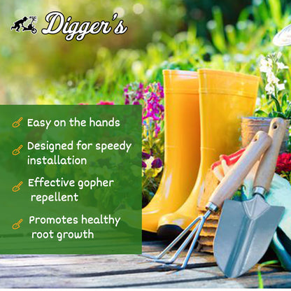 RootGuardTM Digger’s 5-Gallon Root Guard Speed Baskets for Plants, Control Gopher for Efficient Planting (Pack of 2)