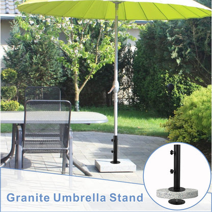 YZZHAJ Patio Umbrella Stand Base, Heavy Duty Outdoor Umbrella Holder, Metal Grass Umbrella Ground Stake, Steel Outdoor Umbrella Base for Decks, Patios, Lawn, Docks