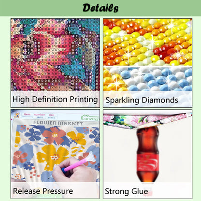 Lanzeyo Diamond Painting Kits for Adults, Landscape Diamond Art Kits, Diamond Dots Kits, Gem Art for Living Room Wall Art (Landscape)