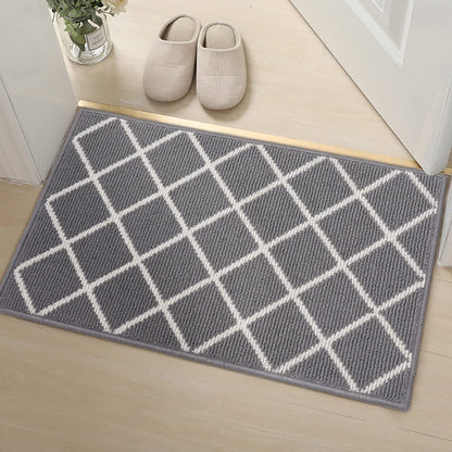 Finchitty Indoor Door Mat, Dirt Resistant and Absorbent, Low-Profile, Non-Slip, Washable Inside Floor Mats for Front Door, Back, and Entrance, 32" x 20", Grey