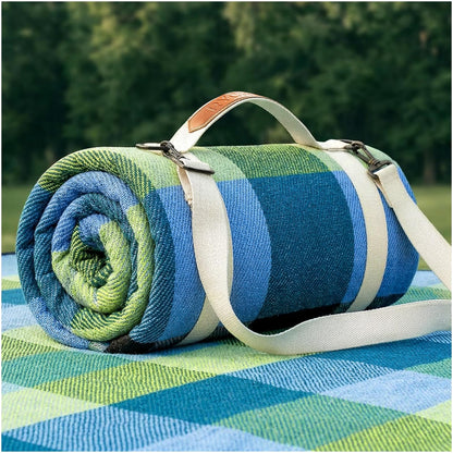 RYCHIC Waterproof Picnic Blanket Beach Outdoor Camping Mat Extra Large Foldable Cute Big Travel Essential Accessories Gift Park Patio Lawn Garden Grass Ground Play Music Festival Concert Must Have