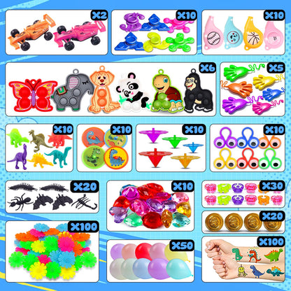 Kiss Monkey Party Favors for Kids 8-12 4-8, 640 PCS Fidget Toys Bulk, Prize Treasure Box Toys for Classroom, Goodie Bags Stuffers for Kids, Birthday Gifts, Carnival Prize, Pinata Stuffers