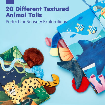 hahaland Baby Toys 0-6 Months - Crinkle Books for Babies 2-Pack, Soft Cloth Sensory Touch Feel Baby Book 6-12 Months Infant Montessori Toys 0-3 Month Newborn Baby Boys Gifts 3-6 Months Travel Toys