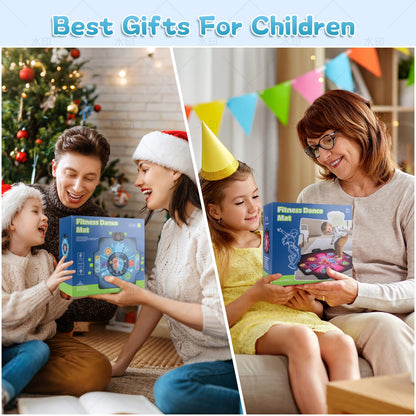 BulaBe Upgraded Dance Mat for Kids with Wireless Bluetooth, 5 Game Modes, LED Lights,Electronic Music Game Dance pad Floor Toys for Girls Boys Birthday Gifts Ages Toddlers 3-5 4-8 8-12 Year Old