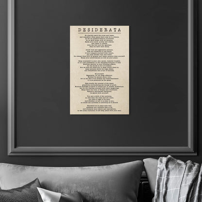 The Oliver Gal Artist Co. Typography Wall Art Canvas Prints Inspirational Quotes and Sayings Desiderata Parchment Home Décor, 10" x 15", Stretched