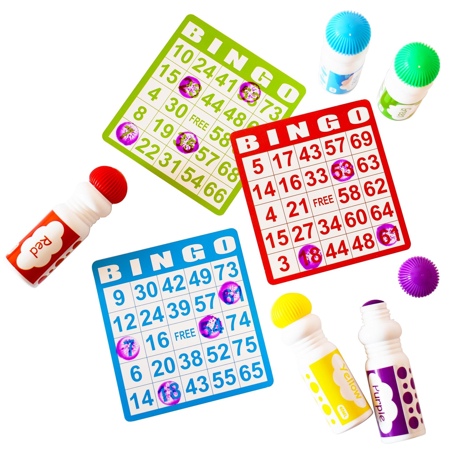 Yuanhe Bingo Daubers Dot Markers - Paint Dotters for Toddlers and Kids Art Supply, Set of 48 Pack (12 Colors)