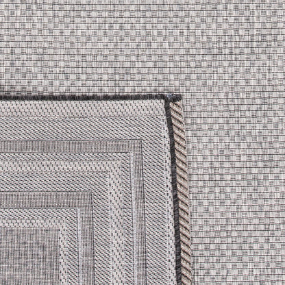 SAFAVIEH Courtyard Collection 8' x 10' Light Grey/Black CY8475 Indoor/ Outdoor Patio Backyard Mudroom Area Rug