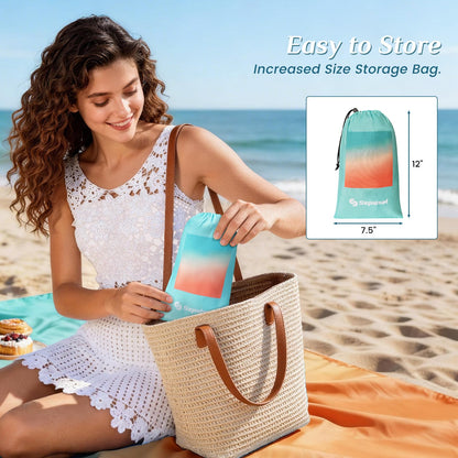 sapsisel Beach Blanket Waterproof Sandproof, Extra Large Beach Mat 79 * 83inch,Outdoor Picnic Blanket with 4 Stakes for Travel Beach Camping Hiking