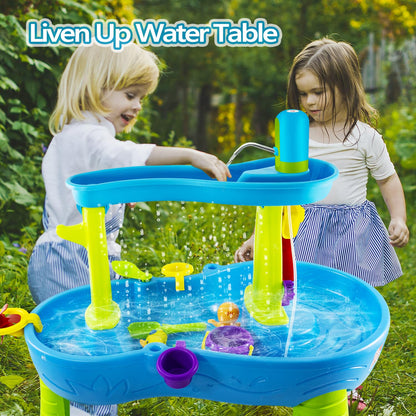 Intoypad Ultimate Water Table Pump: 3 Hours of Non-Stop Fun Rechargeable Battery Powered Water Pump for Toddlers Water Play Sand Table Toys Accessories Summer Outdoor Game Toys for Kids Blue