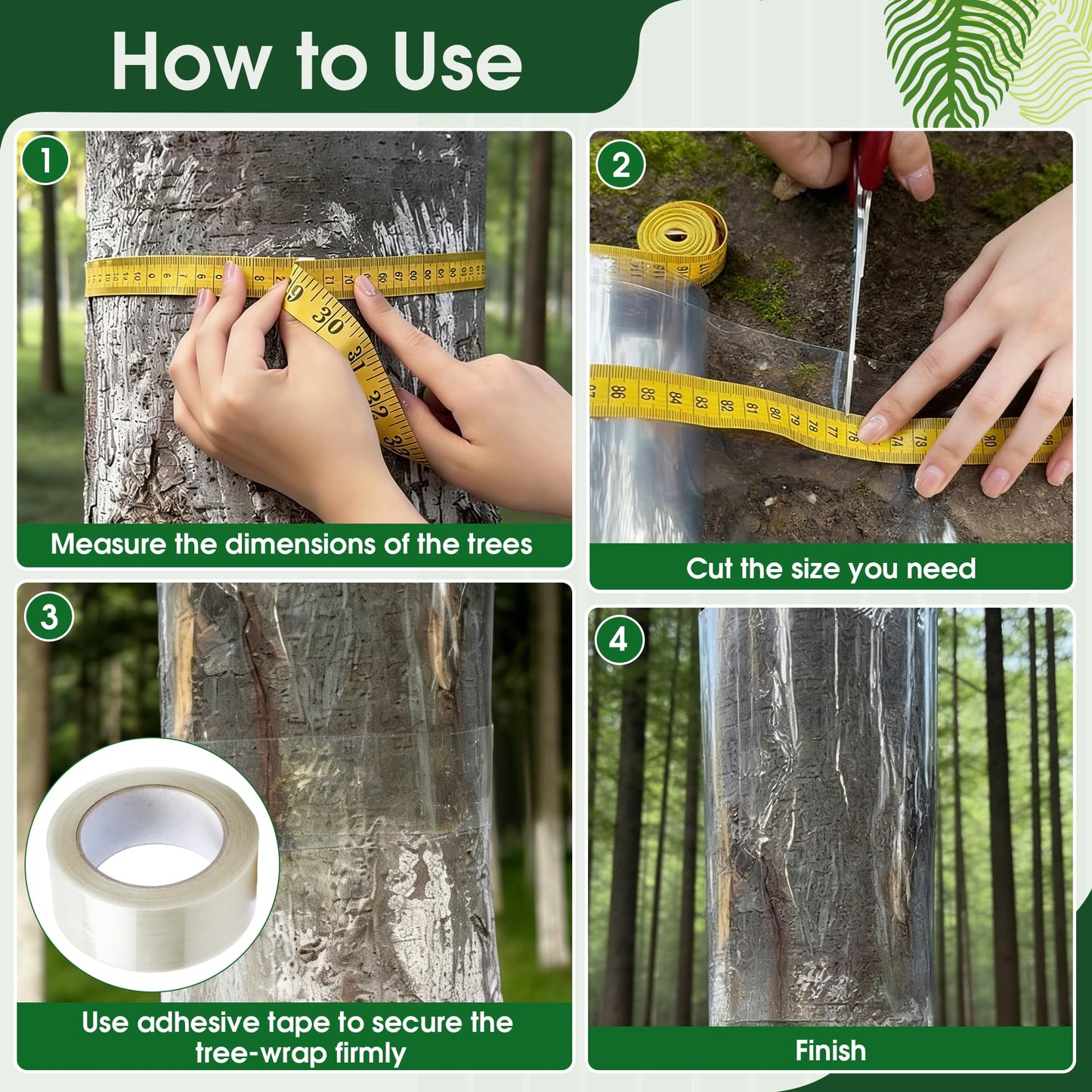 FULAIERGD 157" x 15.7" Iguana Tree Wrap Tree Trunk Protector Guard for Iguana Prevention Anti-Reptiles Climbing Barrier for Trees with PET Tape Reusable Tree-Safe Guard