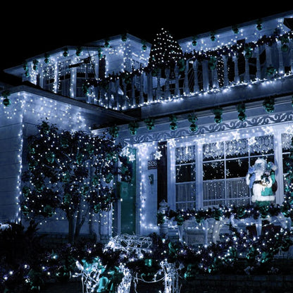 TW SHINE 2 Pack Solar Christmas Lights Decorations Outdoor, Total 400 LED 132 FT Solar Powered Outdoor Christmas Lights with 8 Modes, Waterproof Christmas Decor for Home Tree Party Yard (White)