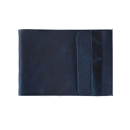 RusticVintage Leather Drawing Journal Daily Travel Diary, Antique Handmade Vintage Bound Rustic Writing Notebook, Genuine Leather Unlined/Blank Cream Paper, Art Sketchbook, 7x10 Inches-Blue