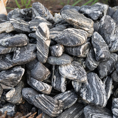 KINGRUI Natural Fish Tank Stones Aquarium Rocks 10lb Silver Seiryu Rock for Aquascaping, Terrariums, Bonsai, Garden Landscaping & Reptile Habitats(2-7inch 5-6Pcs)