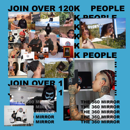 The 360 Mirror - 3 Way Mirror for Self Hair Cutting - Adjustable Trifold Barber Miror to Cut Your Own Hair - Tri Fold Self Haircut System for Men and Women Braiding - Three Sided Miror for Haircuts