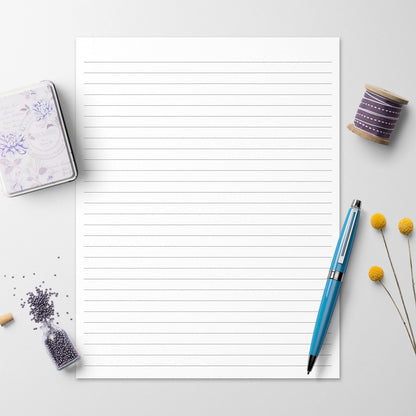 321Done Wide-Ruled Notepad (8.5" x 11") Made in USA, 50 Sheets, Letter Size, Large Tear Off Edge Glued, Planning Memo Pad, Unisex Minimalist Simple Lined Wide Spaced Writing Pad