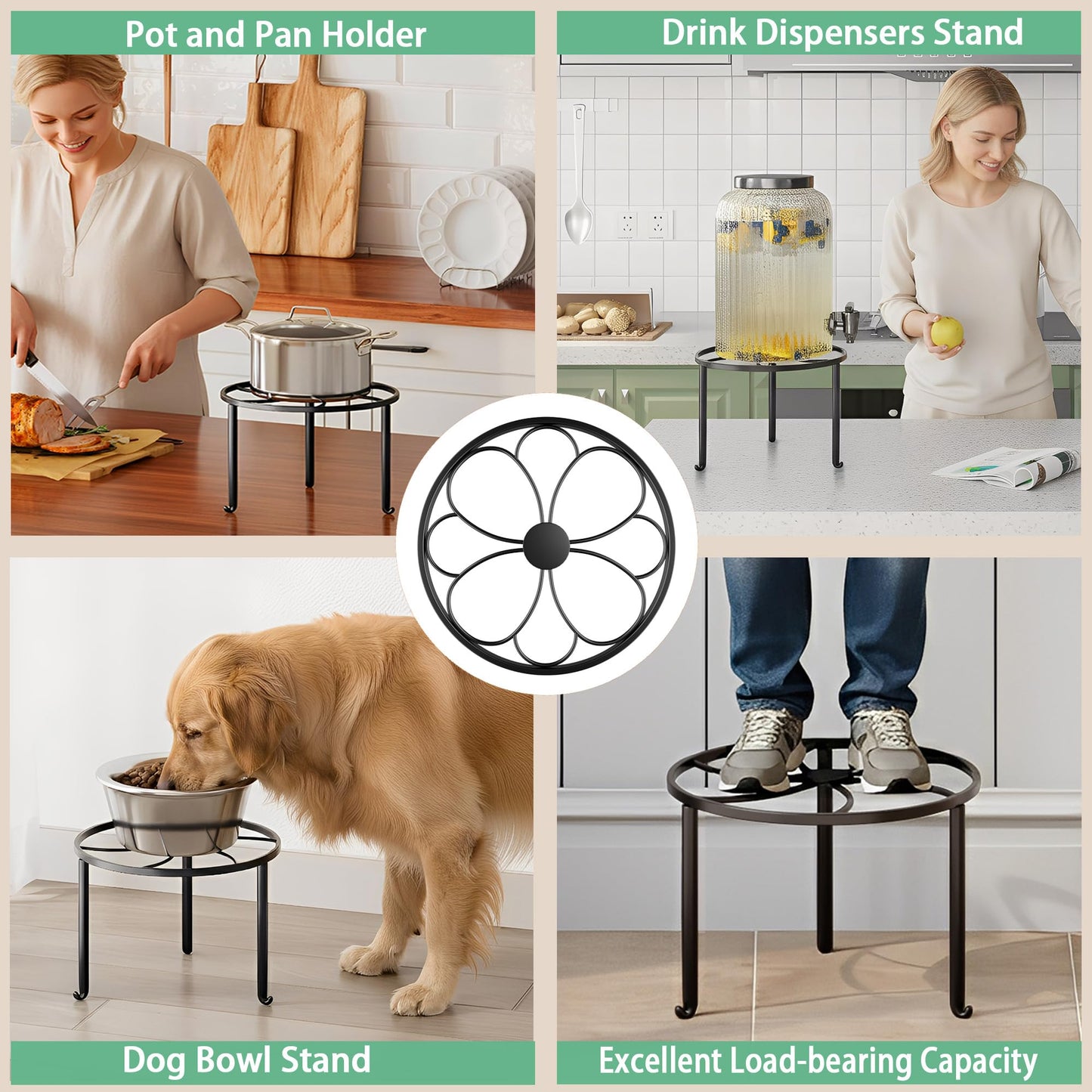 NQW 5 Pack Metal Plant Stand for Heavy Potted Plant for Home Indoor and Outdoor, Multiple Heavy Duty Flower Pot Stand,Multiple Plant Display Rack