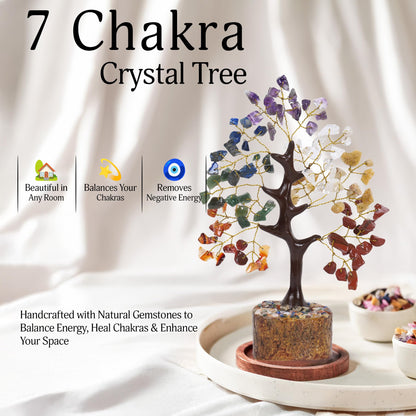 Seven Chakra Tree Of Life Crystal Tree, Crystals And Healing Stones, Birthday Gifts For Women, Healing Crystals And Stones Feng Shui Decor, Crystal Decor For Home Office, House Warming Gifts New Home