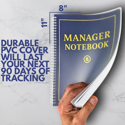 Manager’s 90-Day Planning Journal by Field Equipt – Professional Project Organizer for Work with Daily Activity Logs & Goal Setting – Durable, Spill-Proof Cover for Office & Field Management