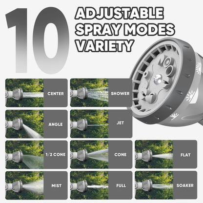 SILVEL Retractable Garden Hose Reel, 1/2 in x 110ft Wall Mount Heavy Duty Automatic Hose Reel with 10 Pattern Nozzle, Any Length Lock & Slow Return System, 180°Swivel Bracket Upgraded UV Resistant