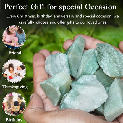 Crocon 1/4 LB Green Jade Rough Bulk Natural Stone Raw Gemstone Tumbling Cabbing Polishing Mining Chakra Balancing Reiki & Crystal Healing Good Luck Home Decor Gifts
