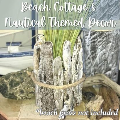 Ponderosa Farm & Outdoor Handcrafted Driftwood Vase, Flower Vase, Beach Coastal Decor, Wedding Centerpiece, Nautical Theme, Rustic Style, Bohemian Chic, Farmhouse