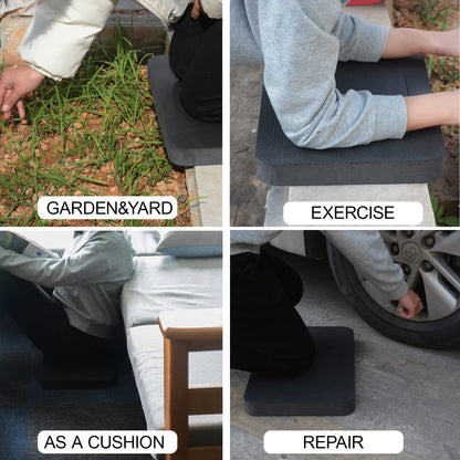 AebDerp 2pcs Premium Thick Kneeling Pad，Knee Pads for Gardening 18x11 Inch Gardening Tools Outdoor Cushions,Gardening Gifts for Women&Baby Bath Essentials (EVA-Soft, Black)