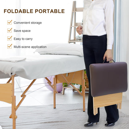 Elitzia Convenient Wooden Folding Stool SPA Beauty Salon Beautician PU Sponge Soft Hand-Held Portable Travel to Folding Low Stool Comfortable Working Wood Foldable Chair Home ET20646 (Coffee Colour)