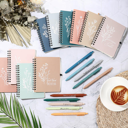 Resurhang 40 Pcs 20 Sets Employee Appreciation Gifts Bulk Inspirational Notebooks with Pens Small Notepads for Coworkers Staff Team Nurses Volunteers Students Teacher School Office Supplies