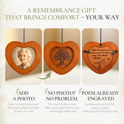 EXQUIVERA Wind Chimes for Loss of Loved One, Memorial Wind Chimes 32", Sympathy Wind Chimes in Memory, Deep Tone Outdoor Bereavement Condolence Gift for Mom Dad, Garden Decor