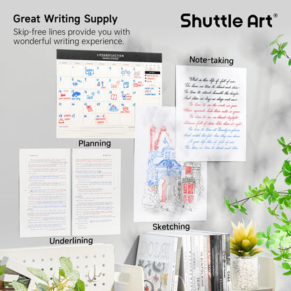 Shuttle Art Retractable Gel Pens, 20 Pack 0.7mm Medium Point Rollerball 10 Black 5 Red 5 Blue Ink Pens Smooth Writing with Comfortable Grip for Writing Journaling Taking Notes Office School Home