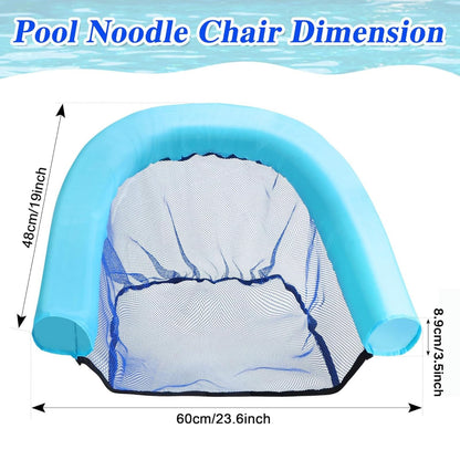 WUBOECE 2 Pack Swimming Pool Noodle Floating Mesh Chair for Adults Pool Float Chair Noodle Chair Floats for Swimming Water Relax (Noodle Not Included)