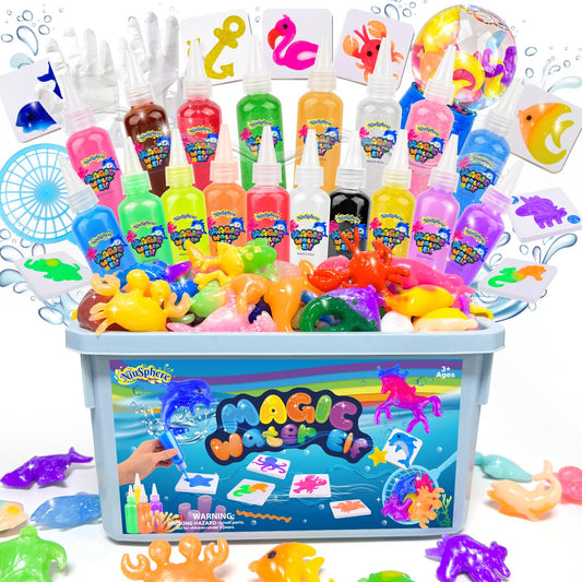 NiuSphere Magic Water Elf Toy Kit - Aqua Gel Water Pets, 18 Gels & 16 Molds, DIY Squishy Maker Kit, Craft Art for Kids, Make Your Own Squishies Sensory Toys, 4 5 6 7 8 9 10 Year Old Boy Girl Gifts