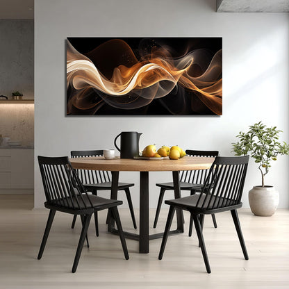 JuhaiArt Abstract Art Prints Bedroom Gold Wall Decor Black Wall Picture for Living Room Home Office 29" x 59" Lines Poster Artwork