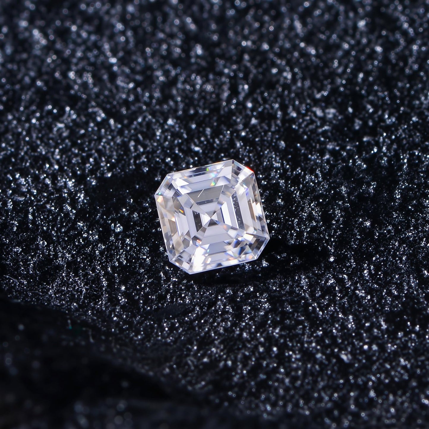 1-5 Carats Moissanite Loose Stone Lab Grown Synthetic Diamond Loose D Color Round/Oval/Heart/Princess/Cushion/Asscher/Pear/Marquise/Radiant/Emerald Cut Moissanite Loose Gem Stones for Ring Pendant Jewelry Making Gift (Asscher Cut, 1 Carats)
