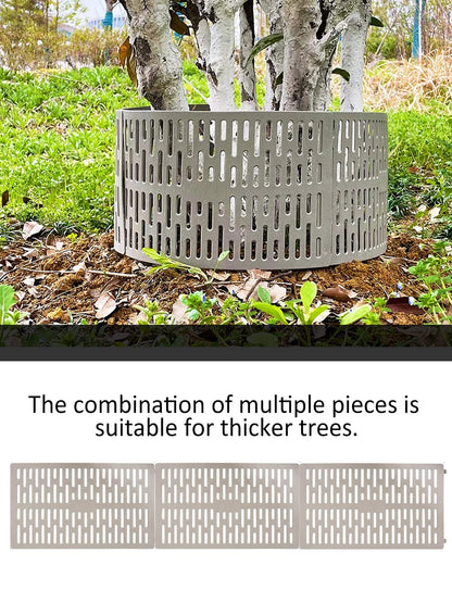 10 Pack Plastic Tree Trunk Protectors - Easy Flexible Guards With 20pcs Zip Ties, Expandable Nursery Mesh Bark Plant Protector for Preventing Damage From Trimmers, Mowers, Rodents