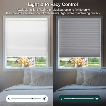 CHICOLOGY Cellular Shades , Window Blinds Cordless , Blinds for Windows , Window Shades for Home , Window Coverings , Cellular Blinds , Door Blinds , Morning Mist, 30"W X 64"H