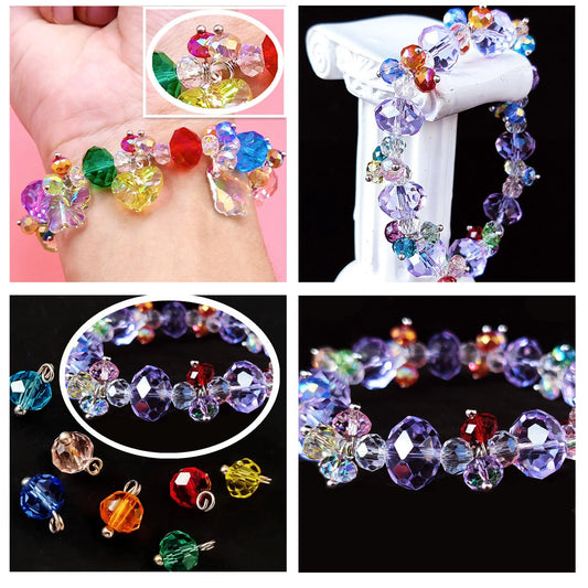CrzBeadss 780Pcs Briolette Crystal Glass Beads for Jewelry Making, 3-10mm Faceted Red Crystal Beads for Bracelets, Rondelle Glass Beads Bulk for Crafts Wine Charms Wind Chimes Suncatchers